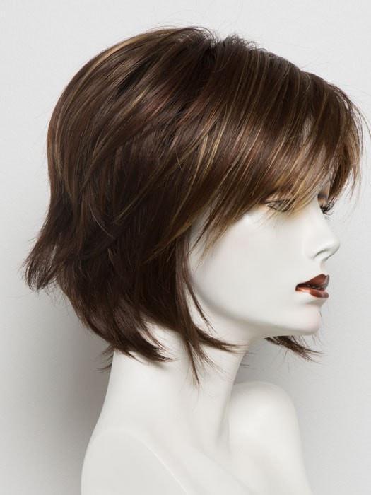 RAZBERRY ICE R | Dark Auburn with Medium Auburn Base with Copper and Strawberry Blonde highlights with Dark Brown roots