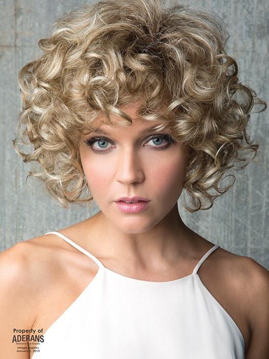 Abundant in volume, body and beautiful curls. | Color: Creamy Toffee-R Light Platinum Blonde and Light Honey Blonde blend with Dark Roots