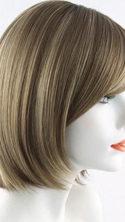 MOCHACCINO R | Rooted Medium Brown with Light Brown Base and Strawberry Blonde Highlights