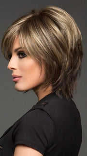 CHOCOLATE FROST R | Rooted Dark Brown Base with Honey Blonde and Platinum Highlights