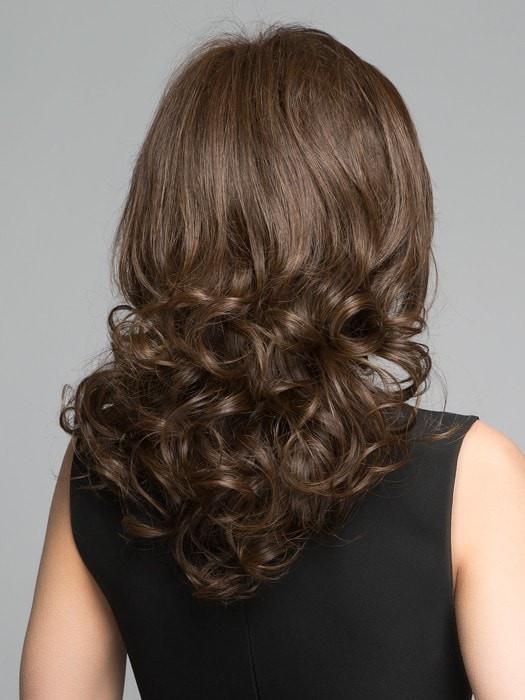 Beautiful curled tendrils that can be flat ironed smooth