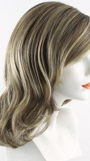 RL12/22SS SHADED CAPPUCCINO | Light Golden Brown Evenly Blended with Cool Platinum Blonde Highlights and Dark Roots