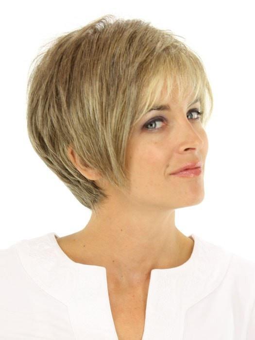 A sassy, asymmetrical short wig ready to wear with a firm shake right out of the box