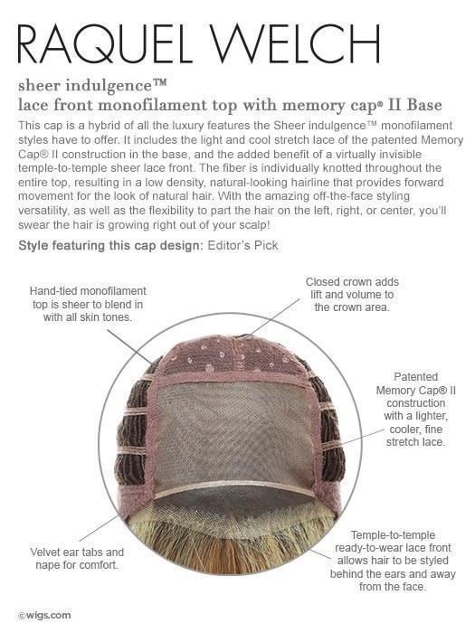 Memory Cap II with Lace Front and Monofilament Top, see cap construction chart for details or watch video.