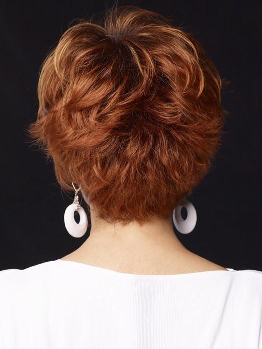 Long softly waved layers on top and sides that beautifully blend into flipped, textured ends in the back