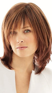 INFATUATION by Raquel Welch in R3329S GLAZED AUBURN | Rich Dark Auburn with Pale Ginger Blonde Highlights