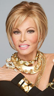 Ear to ear lace front for off the face styling | Color: R29S+ Glazed Strawberry Light Red with Golden Blonde Highlights