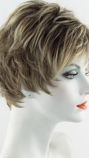 Color RL12/22SS = Shaded Cappucino: Light Golden Brown With Cool Blonde Hightlights All Over and Dark Brown Roots