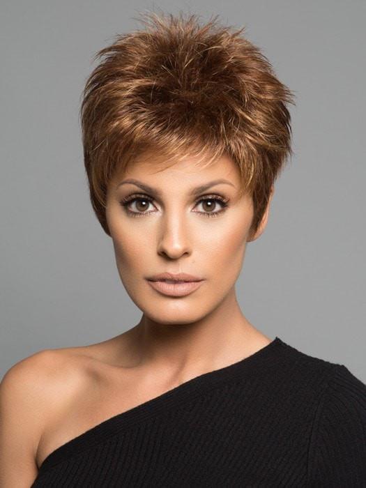 POWER by Raquel Welch in R3025S GLAZED CINNAMON | Medium Auburn with Ginger Blonde Highlights on Top