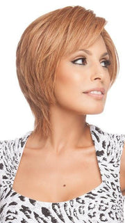 Human Hair can be styled straight or curled | Color: R3025S+ (This piece has been styled for this look)
