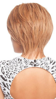 Layers go from short to long, creating a shag cut | Color: R3025S+ (This piece has been styled for this look)