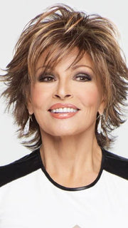 TREND SETTER LARGE by Raquel Welch in R829S+ GLAZED HAZELNUT | Rich Medium Brown with Ginger Highlights on Top