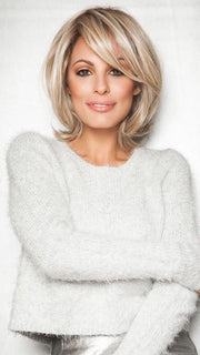 UPSTAGE WIG by Raquel Welch in RL19/23SS | SHADED BISCUIT Light Ash Blonde Evenly Blended with Cool Platinum Blonde with Dark Roots