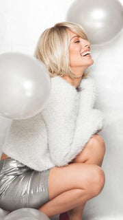 A Layered Bob with a Lace Front and 100% Hand Tied Cap