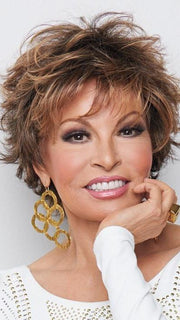 VOLTAGE LARGE by Raquel Welch in R829S+ GLAZED HAZELNUT | Rich Medium Brown with Ginger Highlights on Top