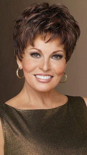 WINNER LARGE by Raquel Welch in R9S+ GLAZED MAHOGANY | Warm Medium Brown with Ginger Highlights on Top