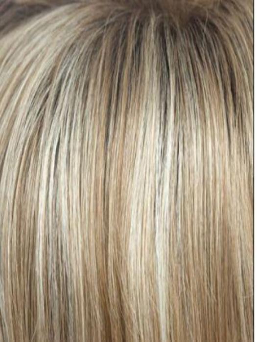 SUGAR CANE R | Rooted Platinum Blonde and Strawberry Blonde Evenly Blended Base with Light Auburn Highlights