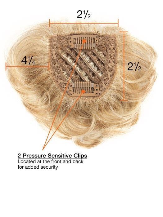 The base measures 2 1/2 x 2 1/2 making it ideal when adding thickness or creating an updo