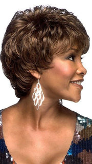 short wavy shag with a short back and nape featuring a pure stretch cap construction