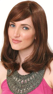 ADELLE MONO by Wig Pro in OPUS ONE | Blends of Medium Chestnut Brown (6), Medium Auburn (31) and Dark Auburn (33)