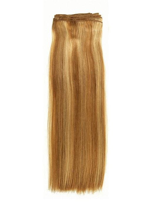 Silky Straight Extension Weft. Machine stitched weft of gorgeous, hi-quality silky straight human hair with an Overall length of 14".