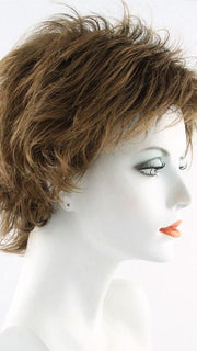 8/27T Light Chestnut Brown Blended with Strawberry Blonde, Strawberry Blonde Tips