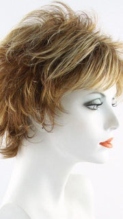 FLAME | Medium Auburn Highlighted with Strawberry Blonde and Ash Blonde